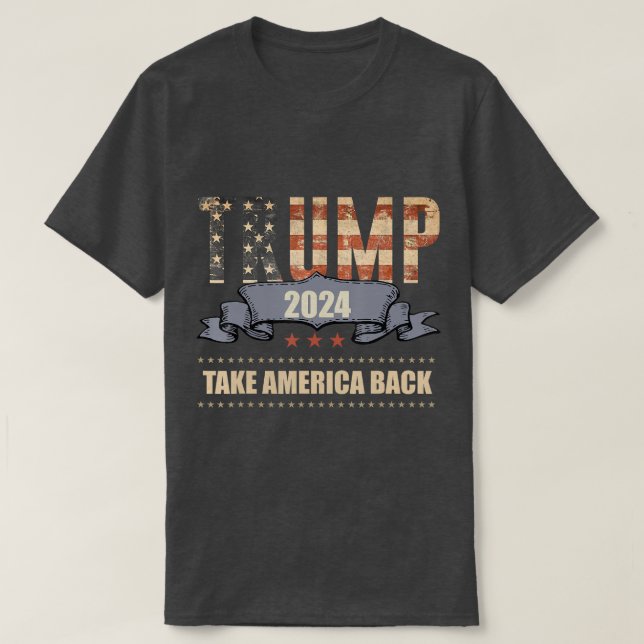 Camiseta Trump Take America 2024 (Frente do Design)