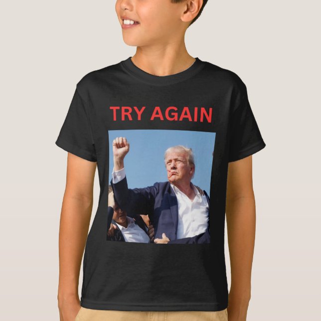 Camiseta Trump Tentar Novamente (Frente)