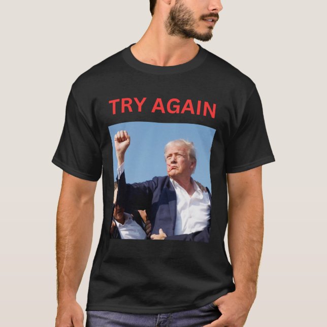 Camiseta Trump Tentar Novamente (Frente)