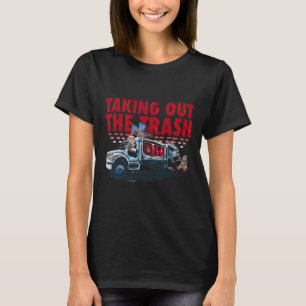 Camiseta Trump Tirando O Trapo Engraçado Do Lixo
