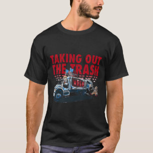 Camiseta Trump Tirando O Trapo Engraçado Do Lixo