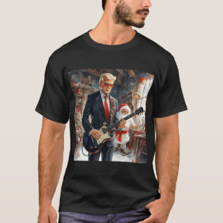 Camiseta Trump Tocando Violão Elétrico - oficina SANTA CLAU