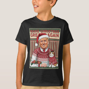 Camiseta Trump Torna Excelente De Natal Novamente Feio Xm