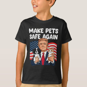 Camiseta Trump Torna Os Animais Seguros Novamente Engraçado