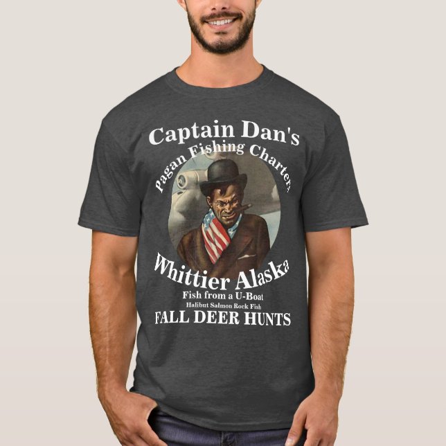 Camiseta Trump U-Boot Pescando Rio Potomac Capitão Dan 13t (Frente)