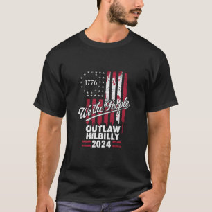 Camiseta Trump Vance 2024 Donald Trump Fora da Lei Hillbill