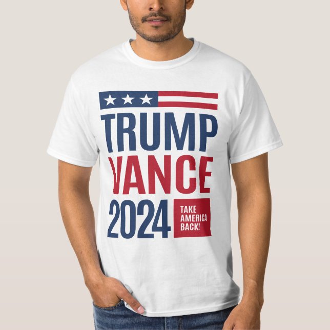 Camiseta Trump Vance 2024 Donald Trump J.D. Vance (Frente)