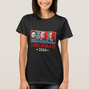 Camiseta Trump Vance Kennedy Xeque-Mate 2025 Eleição Republ