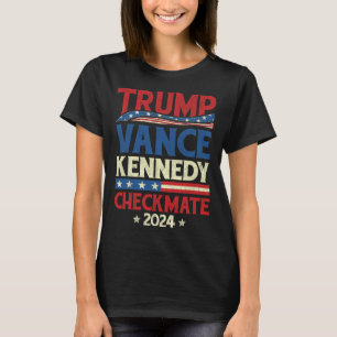 Camiseta Trump Vance Kennedy Xeque-Mate Eleição Republicano