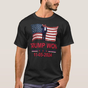 Camiseta Trump vence as eleições de 2024 Trump venceu 2024