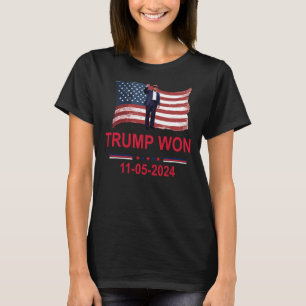 Camiseta Trump vence as eleições de 2024 Trump venceu 2024
