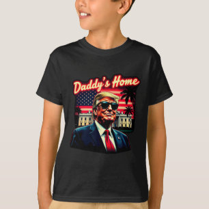 Camiseta Trump Venceu 2024 Papai Está em Casa Tome a Améric