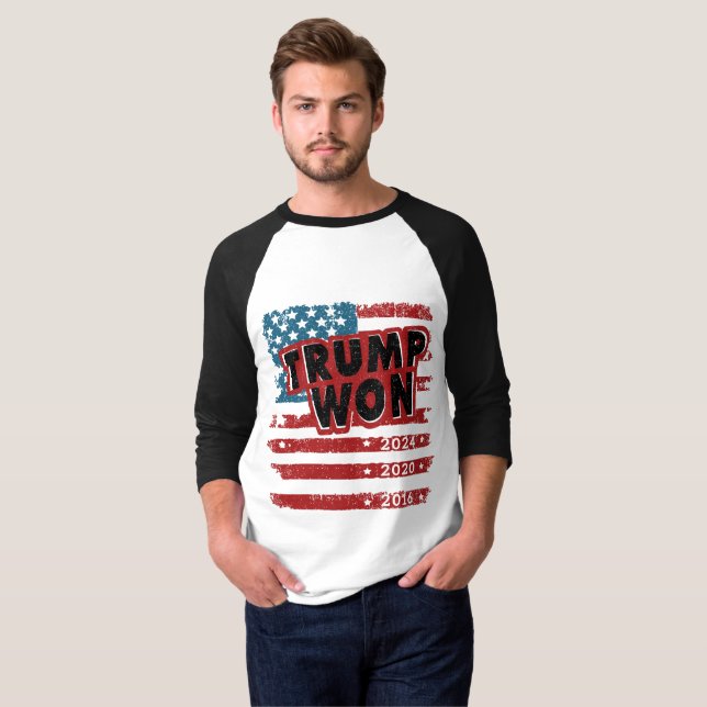 Camiseta Trump Won 2024 (Frente Completa)