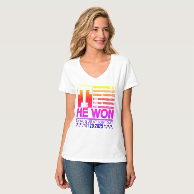 Camiseta Trump Won 2024 (Frente Completa)