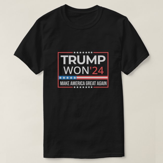 Camiseta Trump Won Novamente 2024 (Frente do Design)