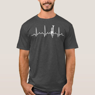 Camiseta Trumpet Heartbeat Trumpeter Musician Gift Idea