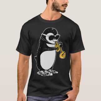 Camiseta Trumpet Player Penguin Lover Kids Musician Trumpet