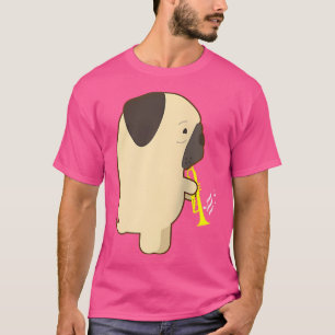 Camiseta Trumpet Pug Tshirt Jazz Trumpeter Gift Idea Bas