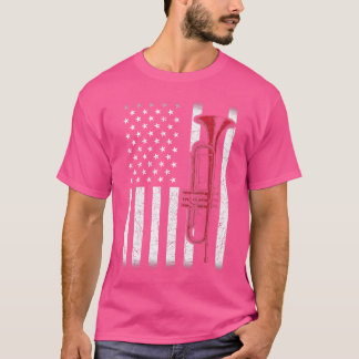 Camiseta Trumpeter Patriótico Em 4 De Julho Nos Eua Flag Tr