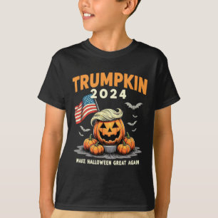 Camiseta Trumpkin Divertido 2024 Trump Faça o Halloween Ser