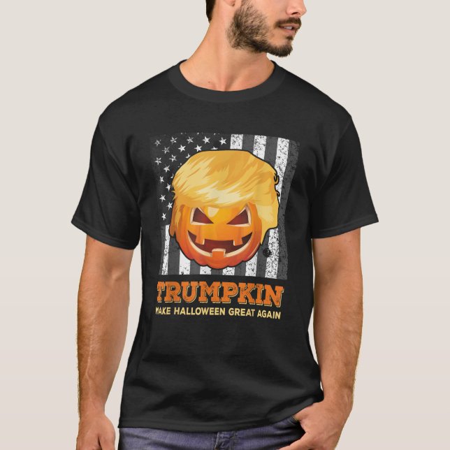 Camiseta Trumpkin Faz Excelente De Halloween De Novo Presid (Frente)
