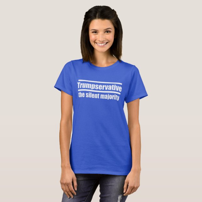 Camiseta Trumpservative a maioria silenciosa, (Frente Completa)