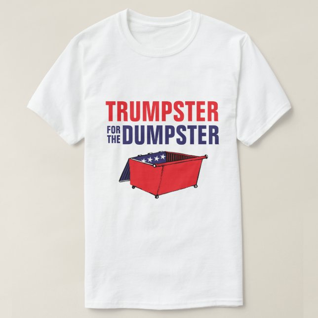 Camiseta Trumpster para o contentor (Frente do Design)