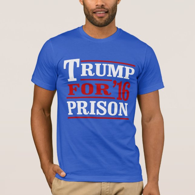 Camiseta Trunfo para a prisão - Anti-Trunfo - - (Frente)