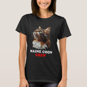 Camiseta TRUPE MAINE COON Proprietários de Gatos Maine Coon