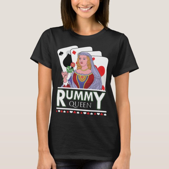 Camiseta Truque da Rainha da Rummy (Frente)