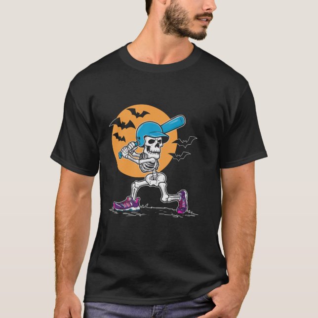 Camiseta Truque De Aranha-Aranha De Beisebol No Halloween O (Frente)