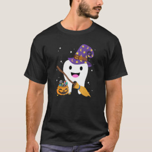 Camiseta Truque De Bruxa Dental Ou Dente De Esquadrão Dent
