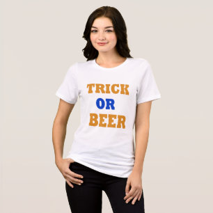 Camiseta truque de cerveja ou trate o amante engraçado da c