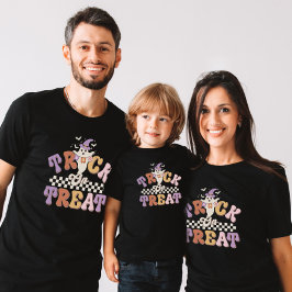 Camiseta Truque de Cuta Fantasma Personalizado ou Tratar Ha