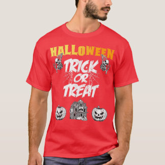 Camiseta Truque de Dia das Bruxas Assombrado ou Tratar Bomb