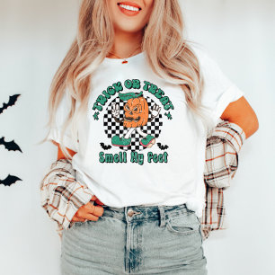 Camiseta Truque de Dia das Bruxas ou Tratar Cheira Minha Ca