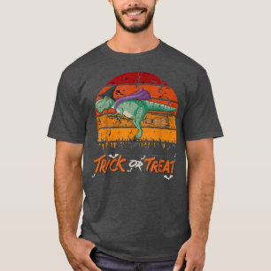 Camiseta Truque de fantasia do Dia das Bruxas ou Trate Dino