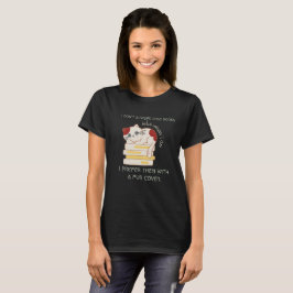 Camiseta Truque de Gato Engraçado para Bookworms