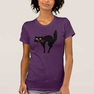 Camiseta Truque de Gato Negro Spooky ou Trate Figurino de H