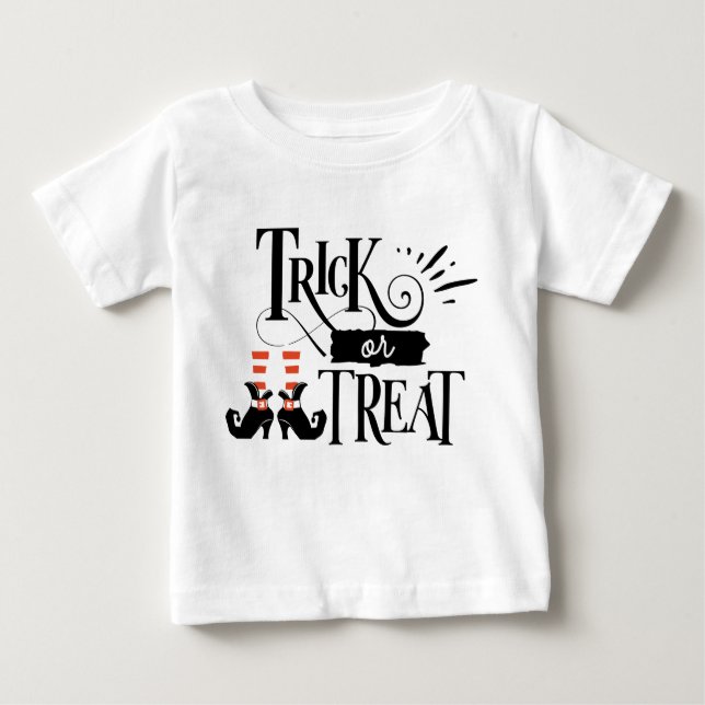 Camiseta Truque de Halloween fofo ou tratador de feixes de  (Frente)
