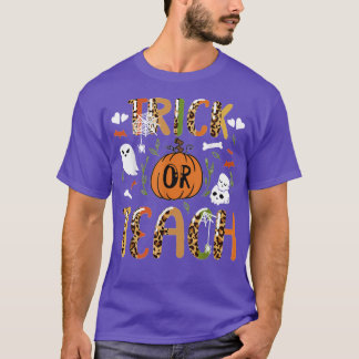 Camiseta Truque de Halloween ou Ação de Graças de Groovy