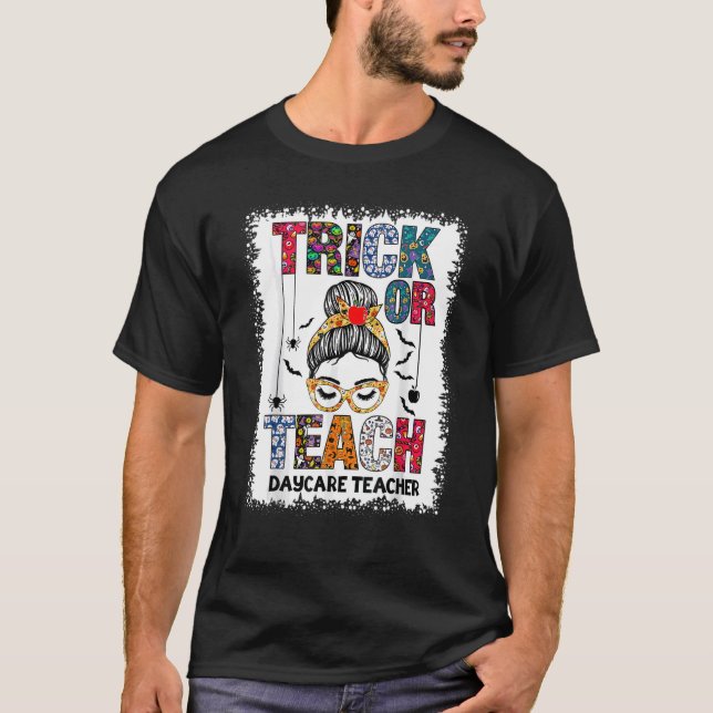 Camiseta Truque de Halloween ou guincho retrorreflector (Frente)