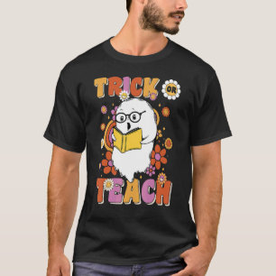 Camiseta Truque de Halloween ou guincho retrorreflector