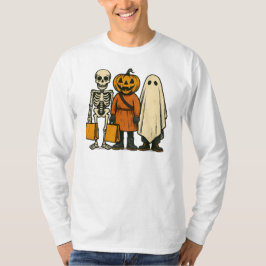 Camiseta Truque de Halloween ou Tripulação de Tratamentos