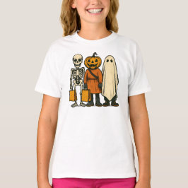 Camiseta Truque de Halloween ou Tripulação de Tratamentos