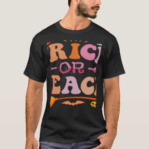 Camiseta Truque de manivela retrô ou ensinar chá de hallowe