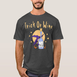 Camiseta Truque ou Dia de as Bruxas engraçado de vinho Wicc