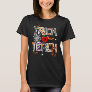 Camiseta Truque Ou Ensino Ensino Figurino De Halloween 2022