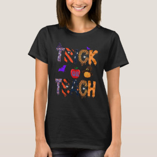 Camiseta Truque Ou Ensino Ensino Figurino De Halloween 2022