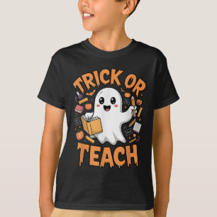 Camiseta Truque Ou Ensino Festa De Teatro De Halloween Gho